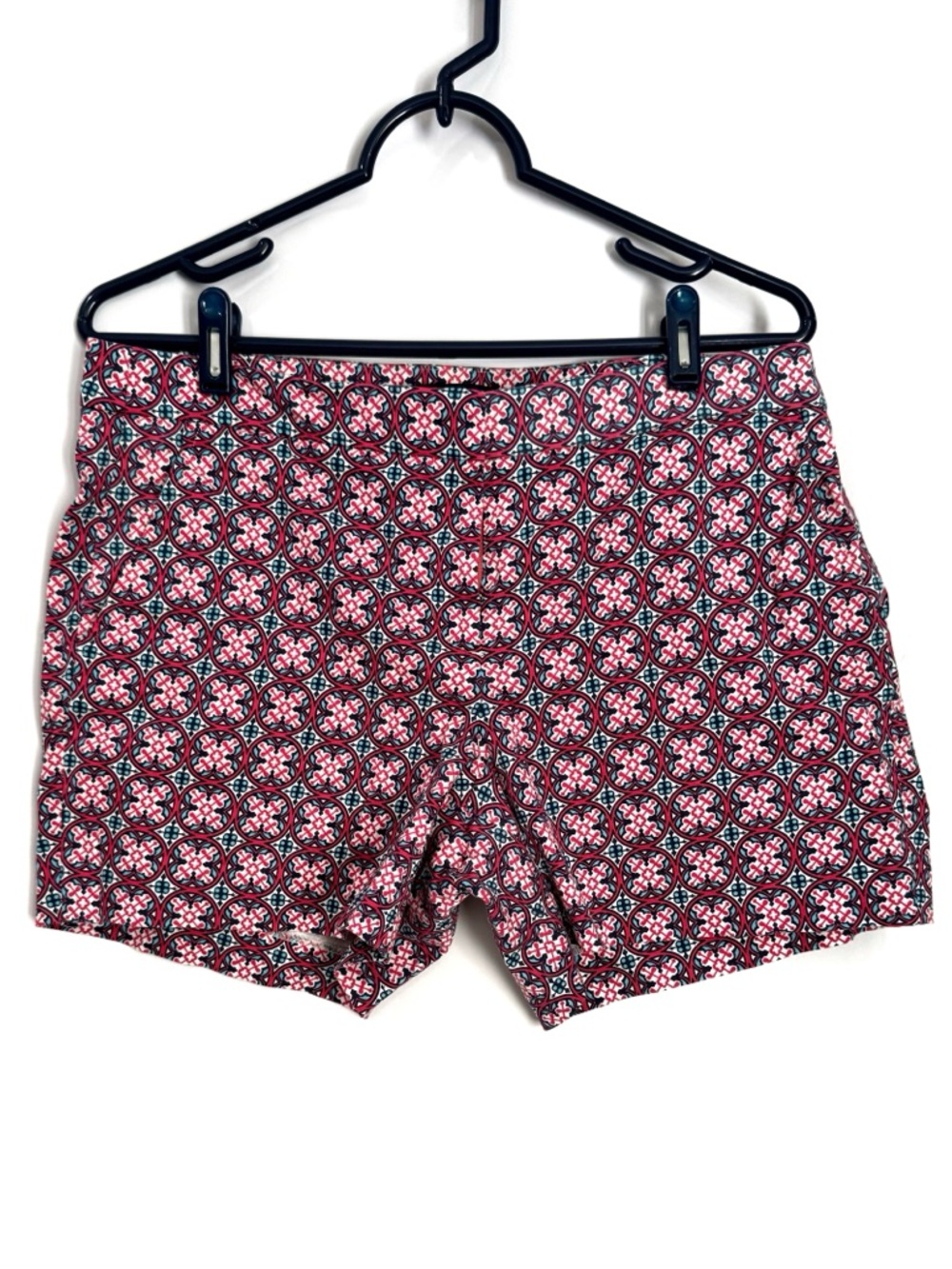 Brooks Brothers 346 Chino Shorts Womans 10 Blue Pink Preppy Casual Summer